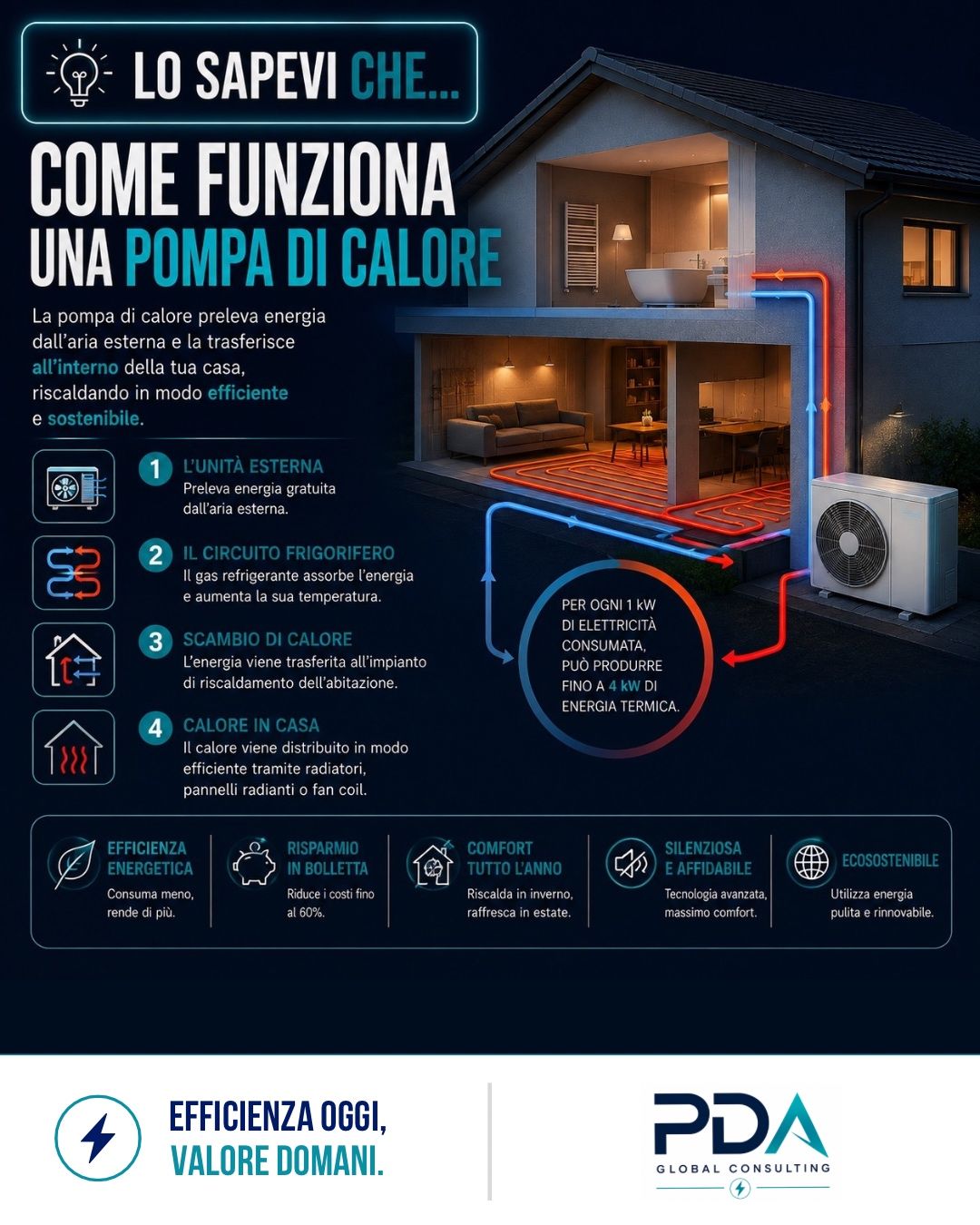 Come funziona una pompa di calore?